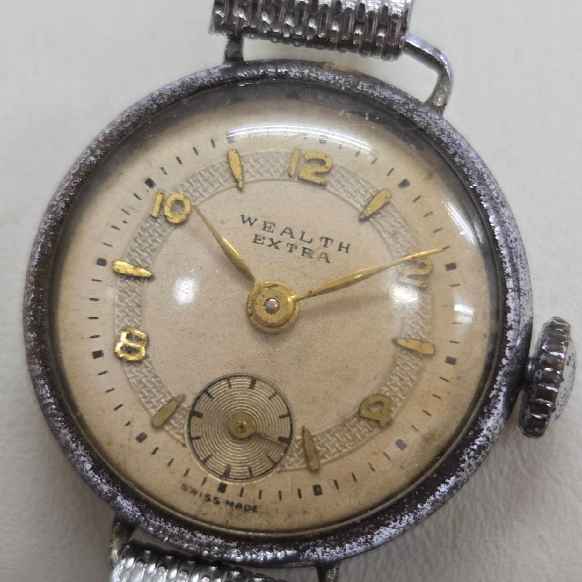 WEALTH EXTRA 手巻き スモセコ 稼動品 レディース 腕時計 アンティーク レトロ