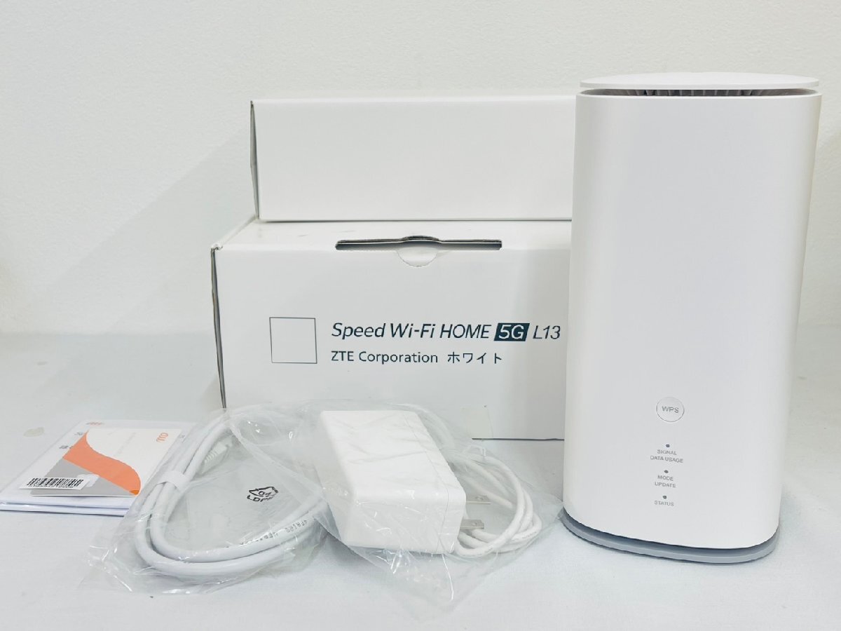 Speed Wi-Fi HOME 5G L13 ホーム ルーター ホワイト 通電確認〇 箱付き IMEI〇 美品 電化製品