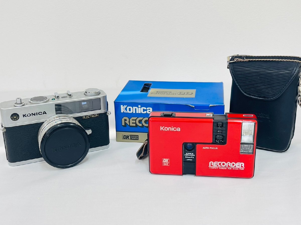 KONICA コニカ ELECTRON エレクトロン RECORDER DD コンパクト フィルム カメラ 2点 セット