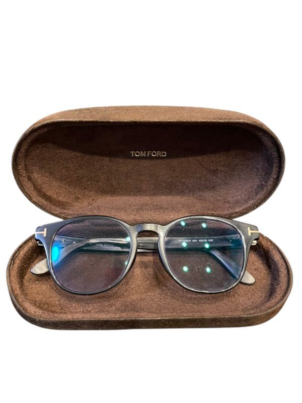 ケース付き TOM FORD トムフォード TF 5400-F 001 49□19 145 眼鏡 メガネ 黒縁 メンズメガネ #M046