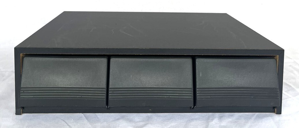 【S850】カセットテープ収納ケース/木製/カセットラック/引き出し/カセットケース/カセット収納/昭和レトロ/中古/現状品