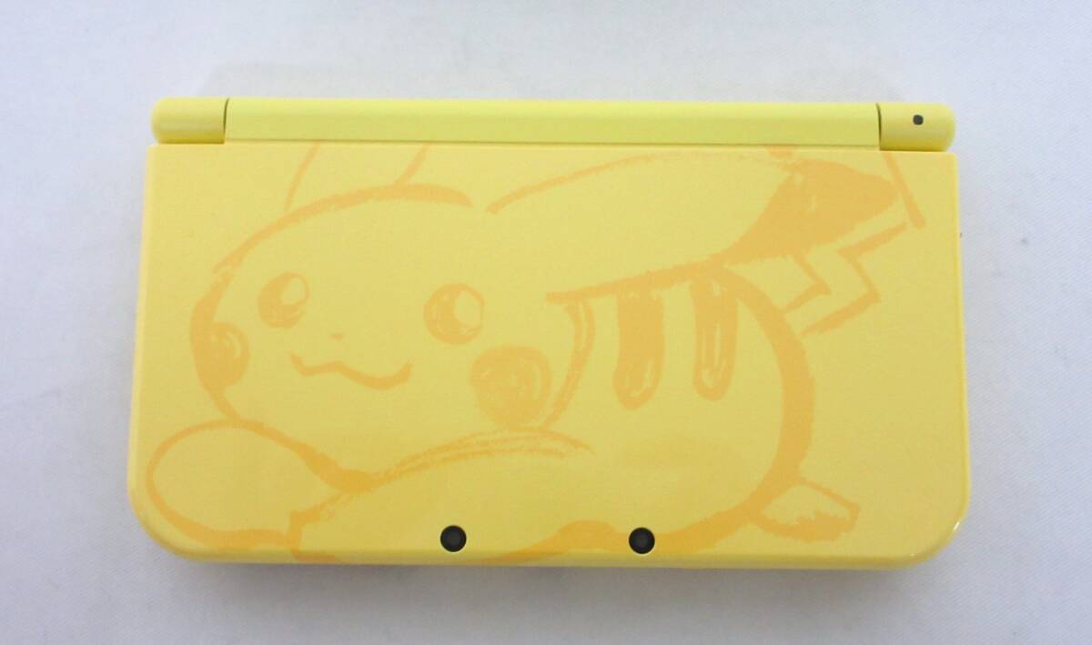 055C991D◆New ニンテンドー3DS LL ピカチュウ イエロー 本体のみ 中古 動作OK