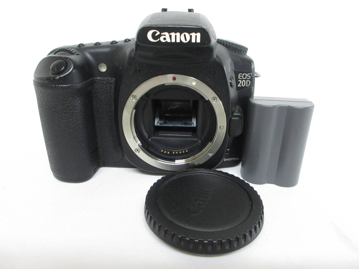 105C860D◆Canon EOS 20D デジタル一眼レフカメラ ボディ/バッテリ のみ 中古 通電確認のみ