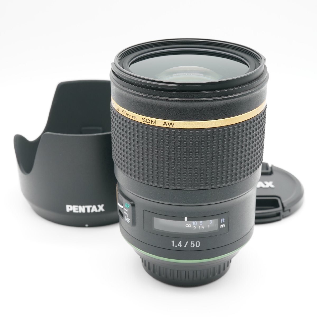 ほぼ新品 ペンタックス HD PENTAX-D FA 50mm F1.4 SDM AW あると嬉しい純正フード付！