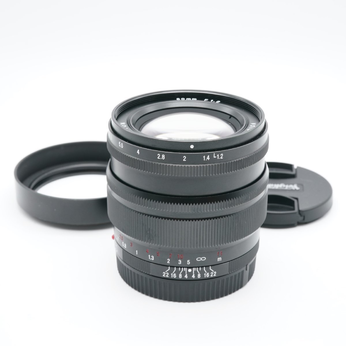 新品級 フォクトレンダー NOKTON 50mm F1.2 Asp SE Eマウント あると嬉しい純正フード付！