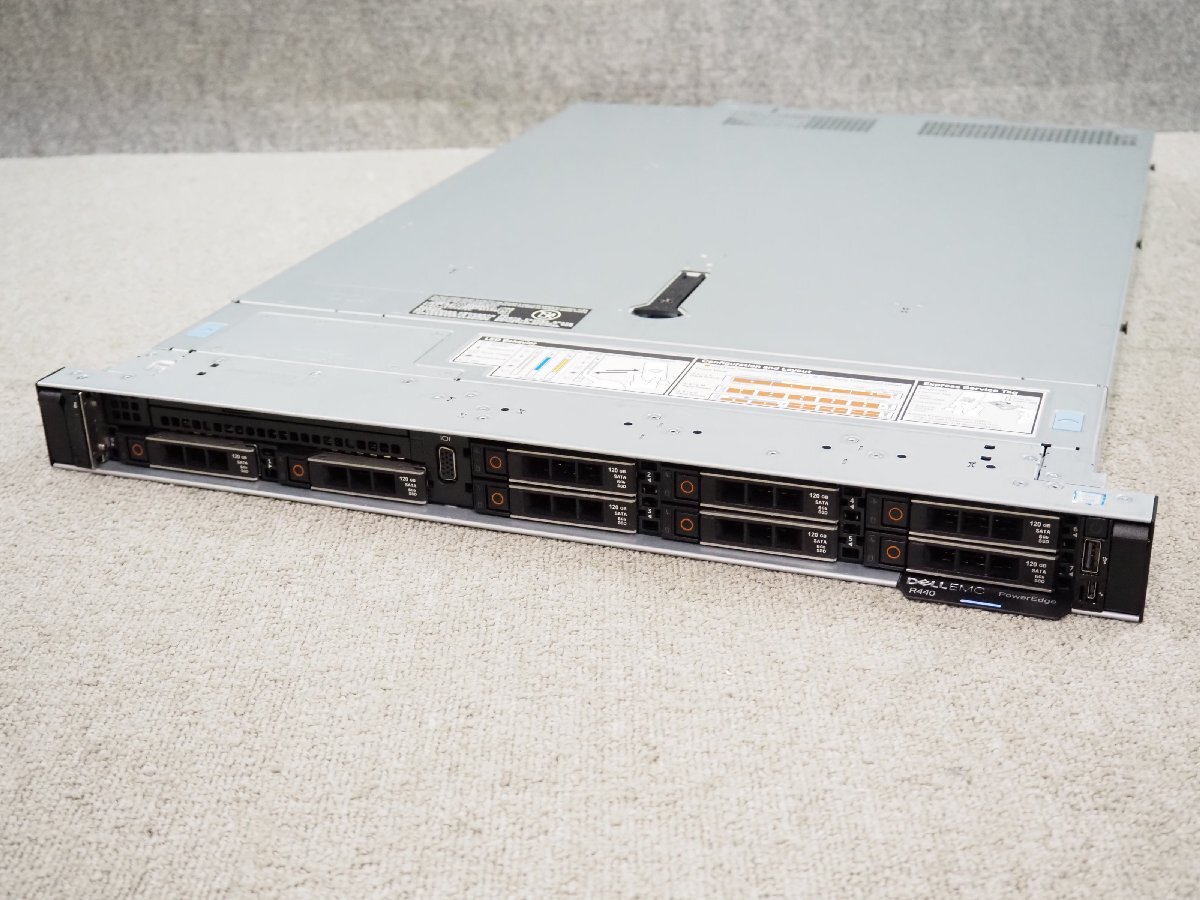 [S750] ☆ 10コア×2個！ ☆ DELL PowerEdge R440　10C Xeon Silver 4114 2.20GHz×2/16GB/SSD 120GB×8/RAID(PERC S140)/10Gb×2
