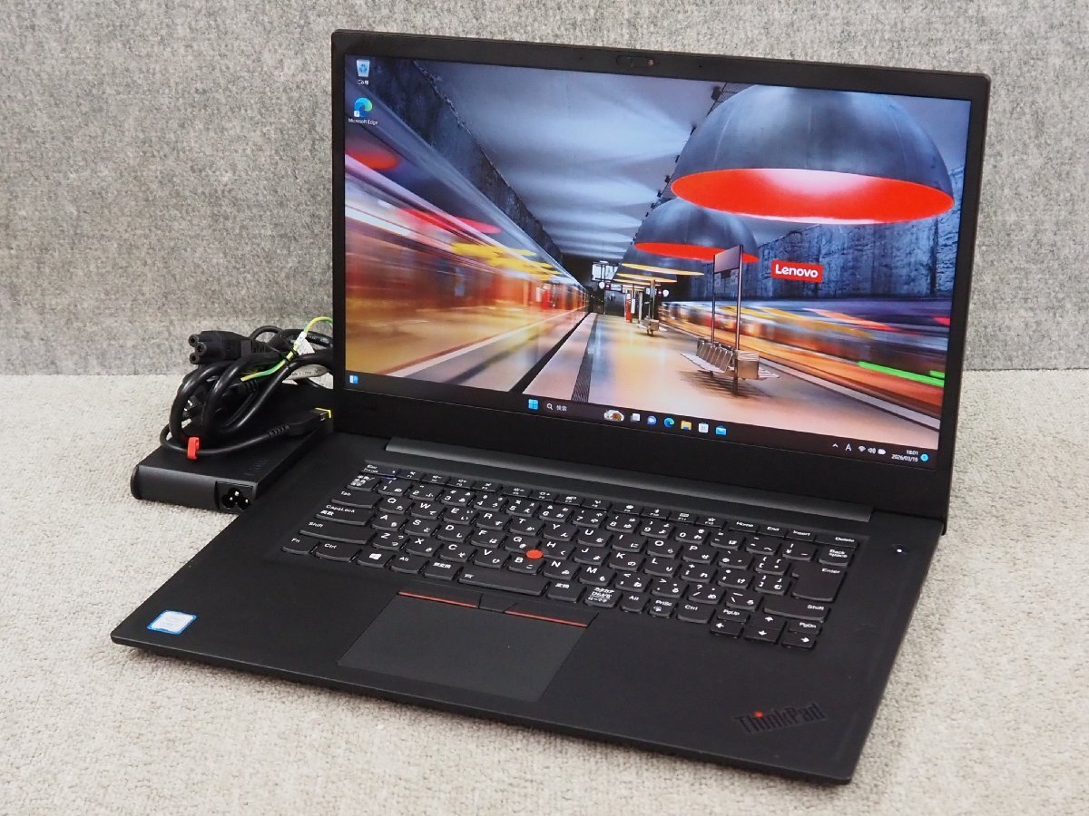 [892] ☆ Win11pro認証済 ☆ Lenovo ThinkPad P1 Core i7-8750H 2.20GHz/16GB/SSD(M.2) 512GB/Quadro P1000 ☆ 15.6inch 1920x1080表示 ☆