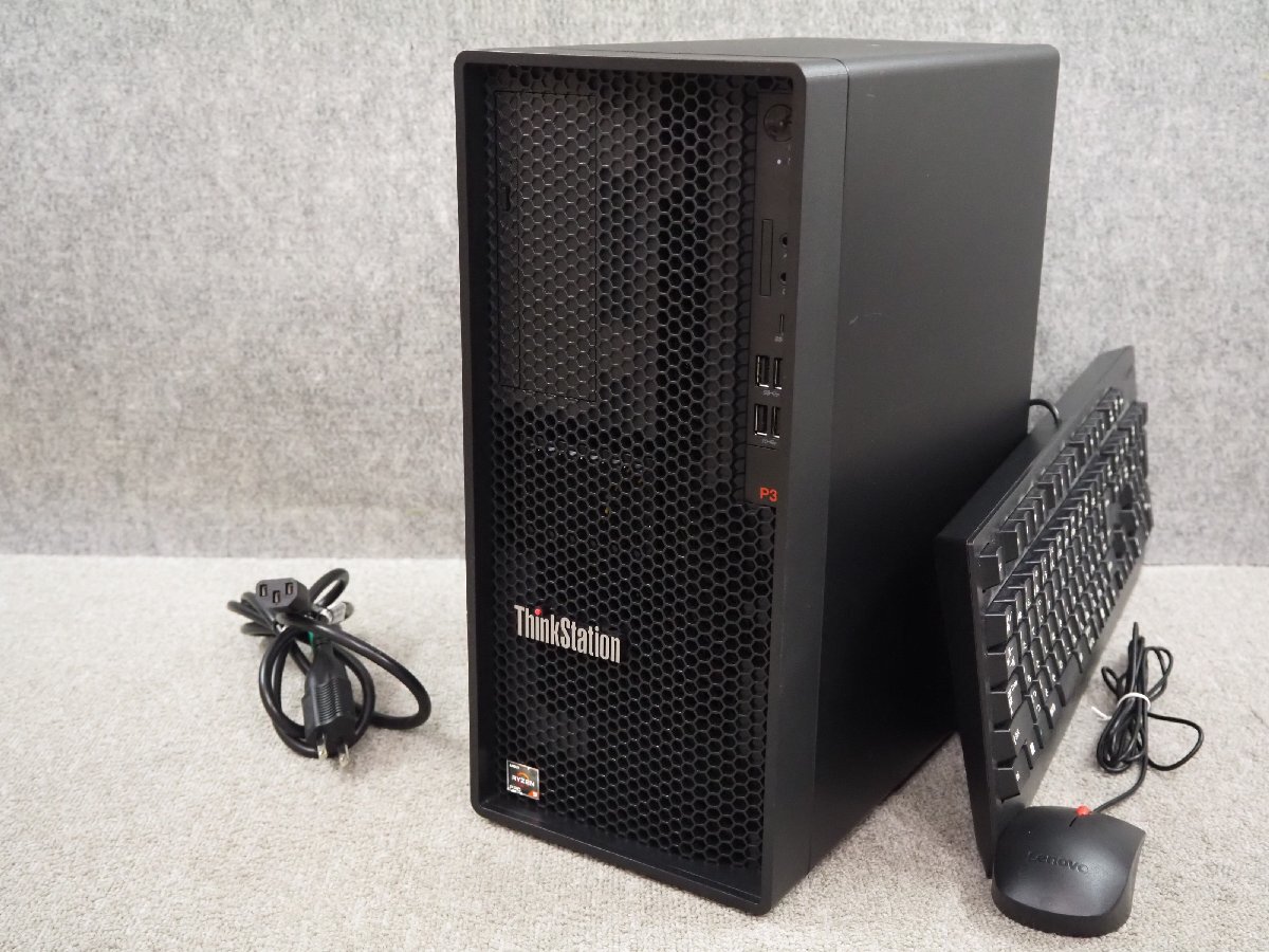 [959] ☆ Win11pro認証済 ☆ Lenovo ThinkStation P358　AMD Ryzen 9 PRO 5945 3.00GHz/16GB/512GB(M.2)/NVIDIA T1000 ☆