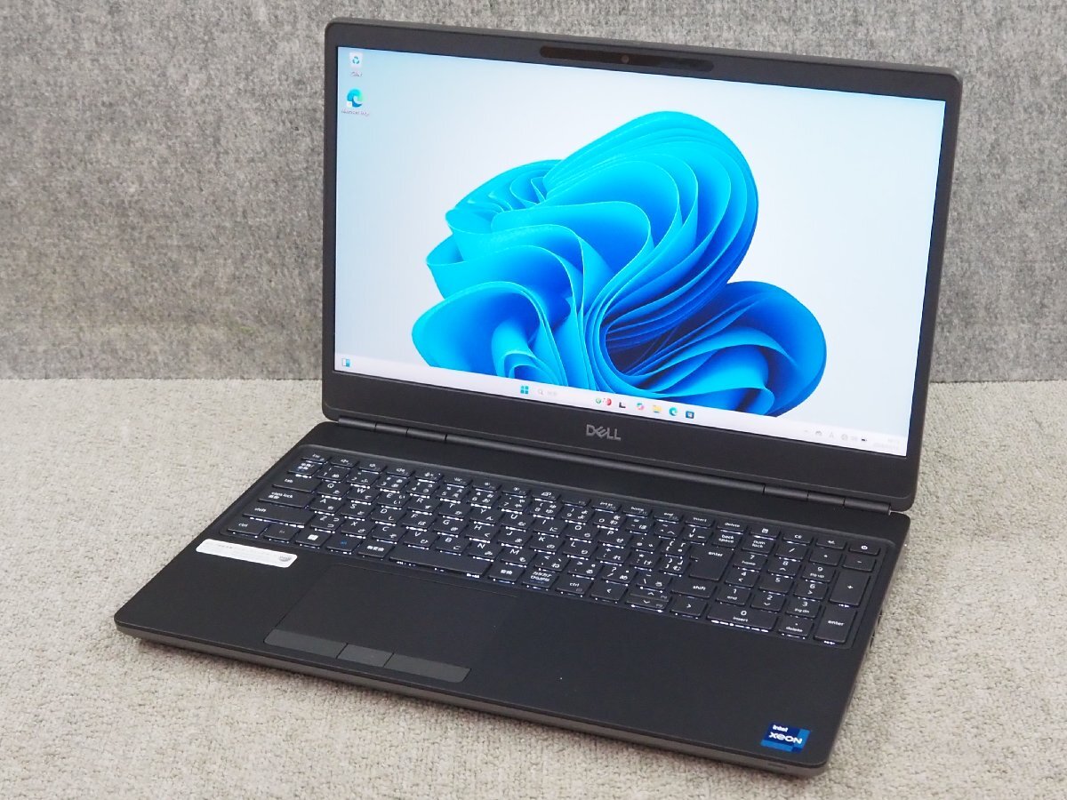 [871] ☆ Win11認証済 ☆ DELL Precision 7560　6C Xeon W-11855M 3.20GHz/32GB/SSD 512GB/T1200 Laptop GPU ☆ 15.6inch 1920x1080表示