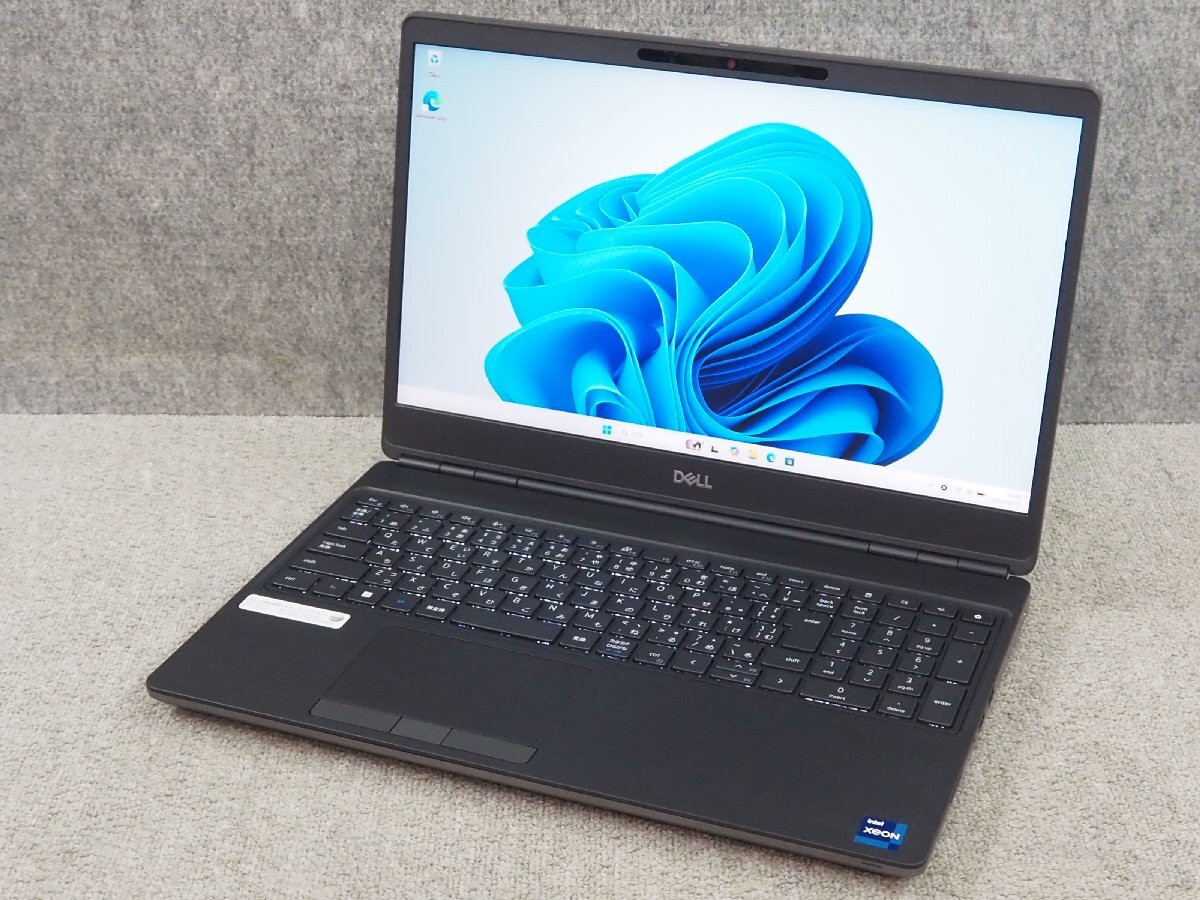 [870] ☆ Win11認証済 ☆ DELL Precision 7560　6C Xeon W-11855M 3.20GHz/32GB/SSD 512GB/T1200 Laptop GPU ☆ 15.6inch 1920x1080表示