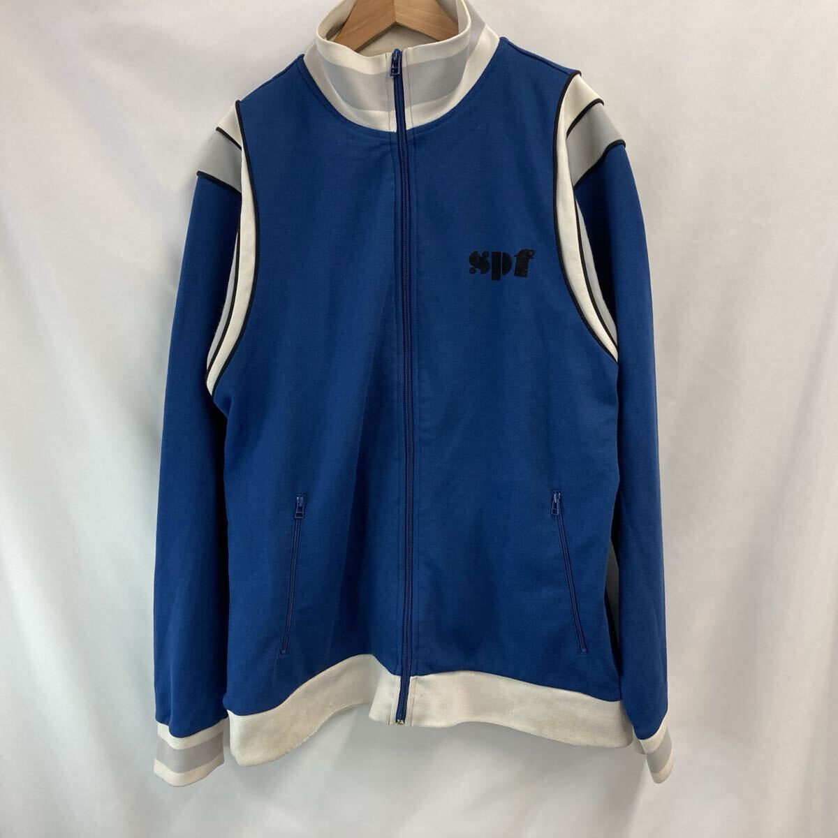 ★大特価★【1000円スタート】SPRINGFIELD スプリングフィールド トラジャケ ジャージ上着 ブルー 古着 長袖 サイズXL【20251212-09】