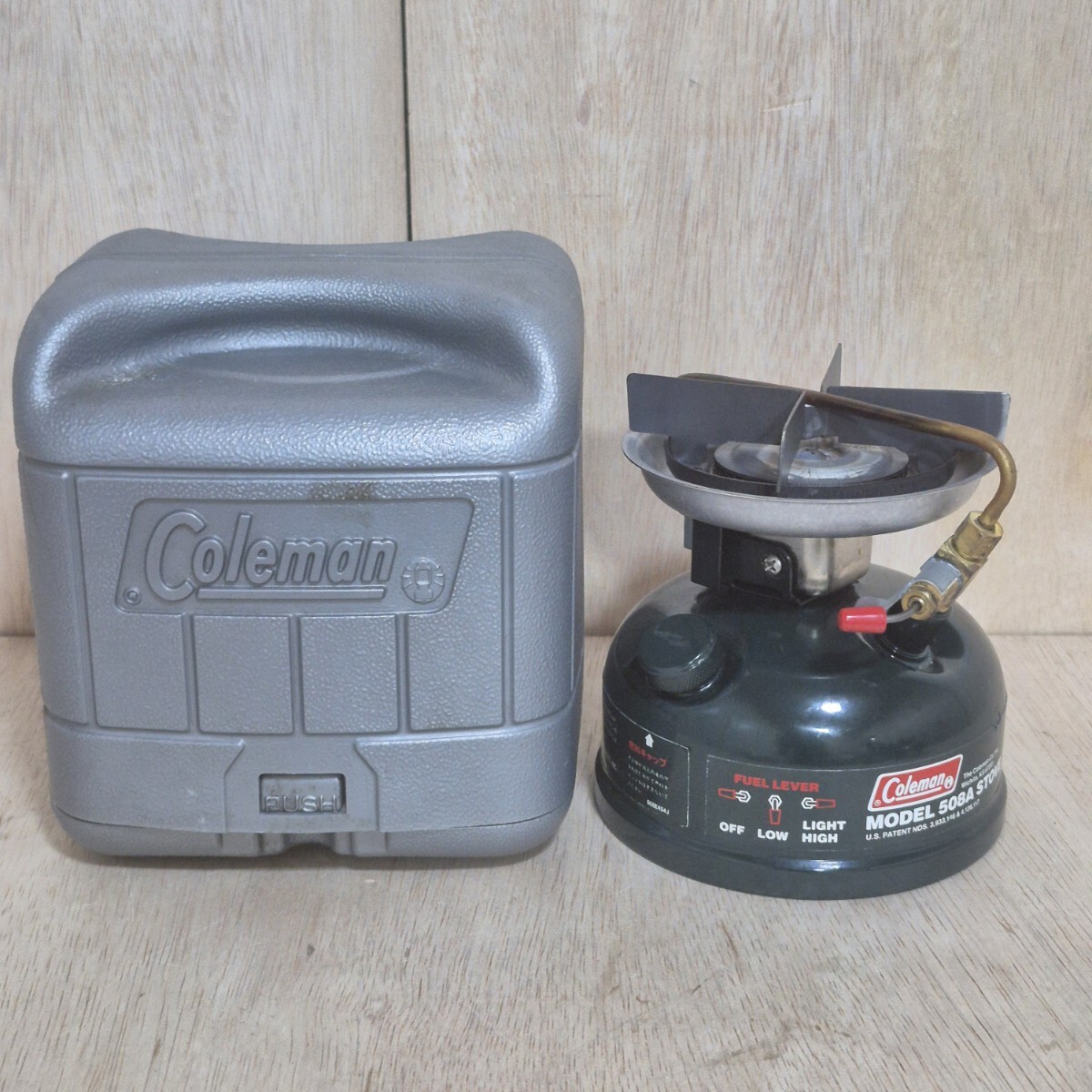 コールマン シングルバーナー ストーブ MODEL 508A 　STOVE Coleman ホワイトガソリン キャンプ アウトドア 正常動作品