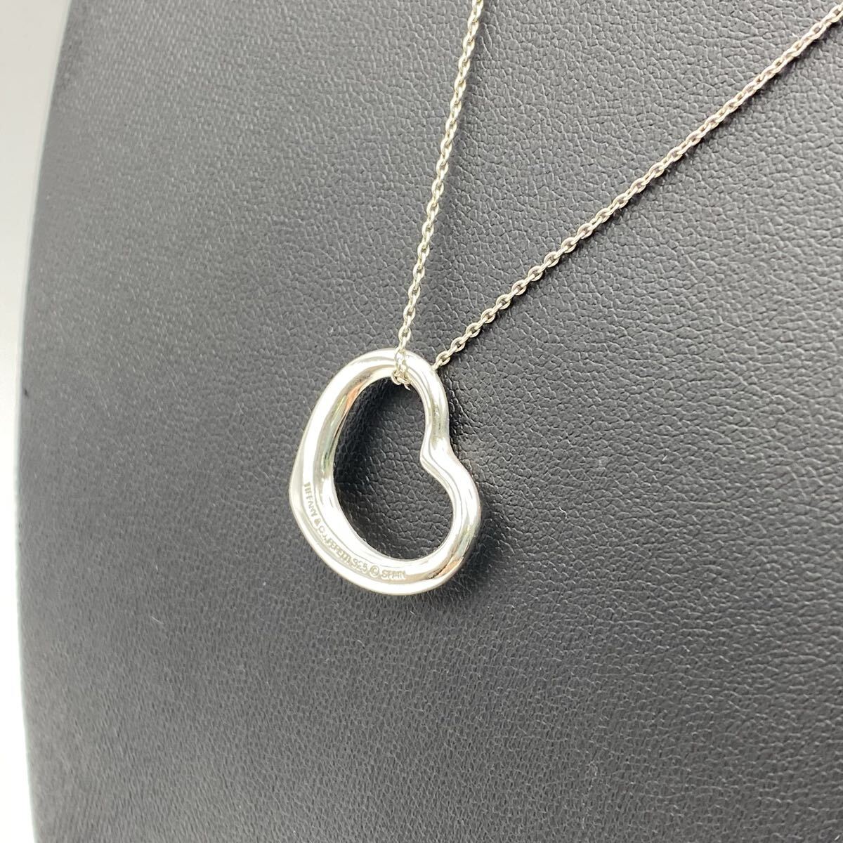 ETiffany & Co. ティファニー エルサ・ペレッティ オープンハート ネックレス 925 シルバー 総重量約4.7g ブランド 貴金属 かわせみ