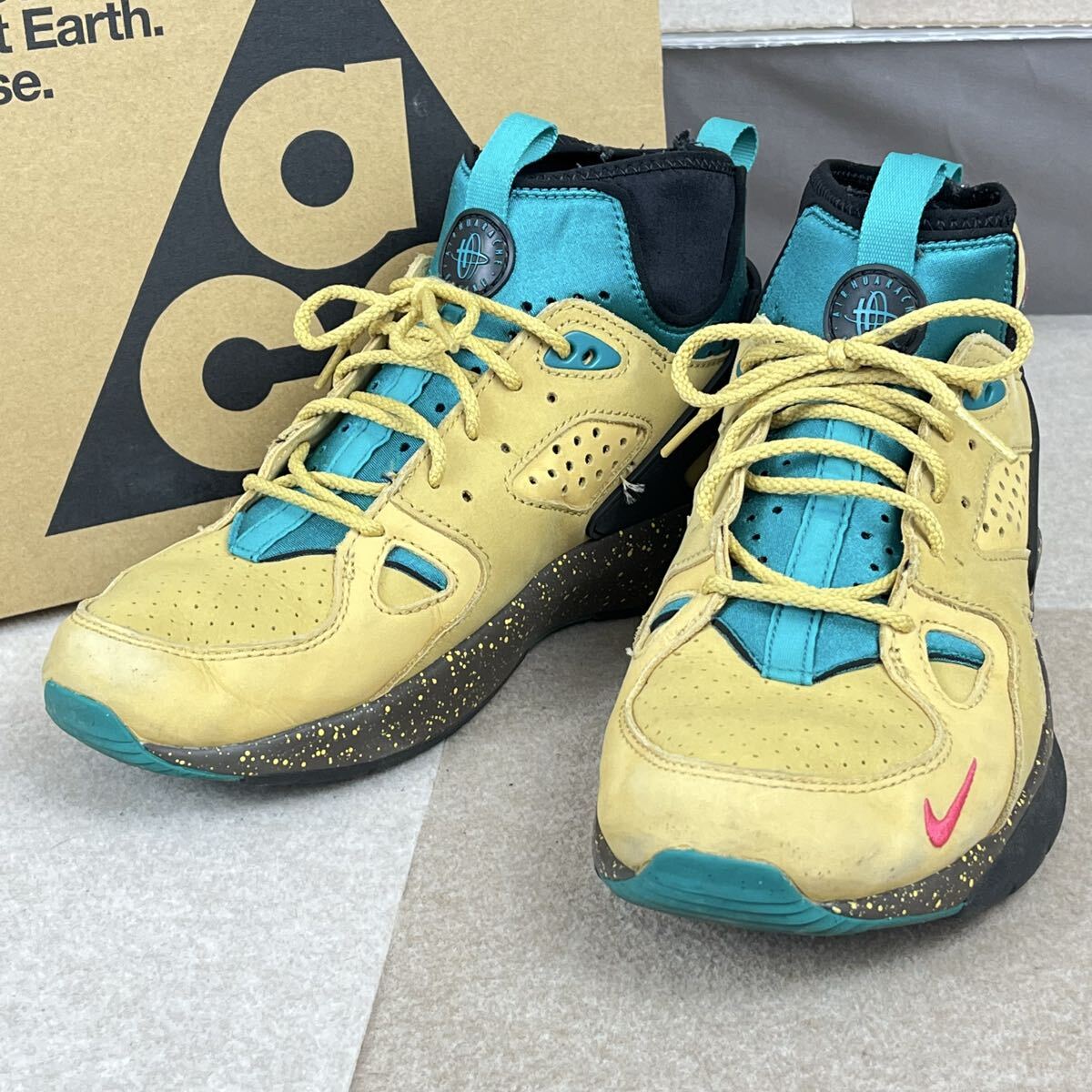 E NIKE ACG Air Mowabb ナイキ ACG エア モワブ DC9554-700 27cm US9 イエロー ティール スニーカー 箱付き