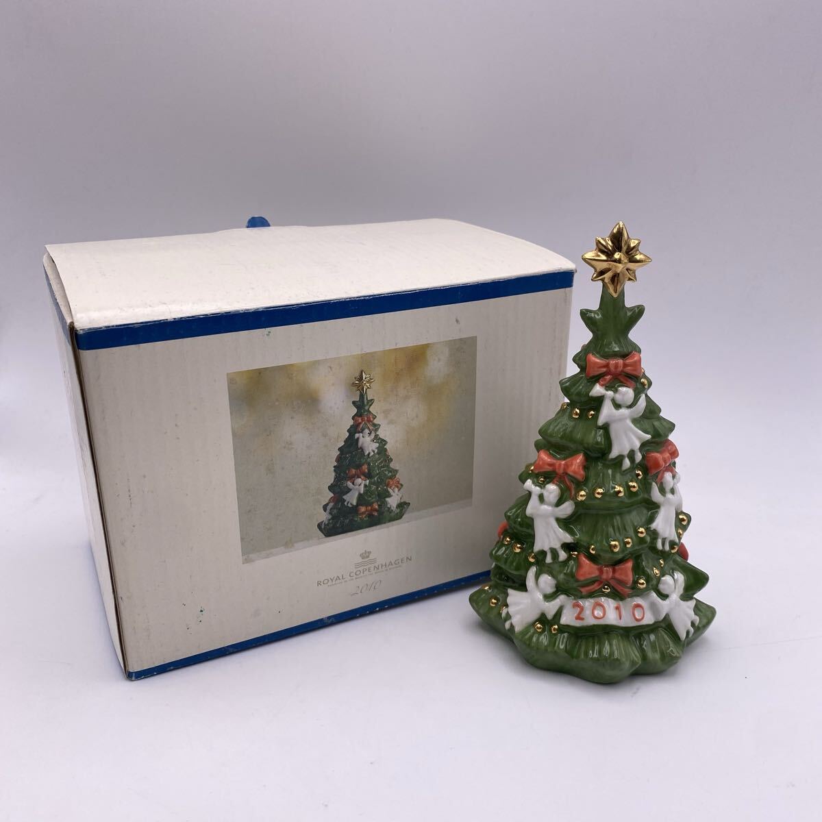 E Royal Copenhagen ロイヤルコペンハーゲン 2010年 クリスマスツリー フィギュリン 天使 置物 インテリア かわせみ