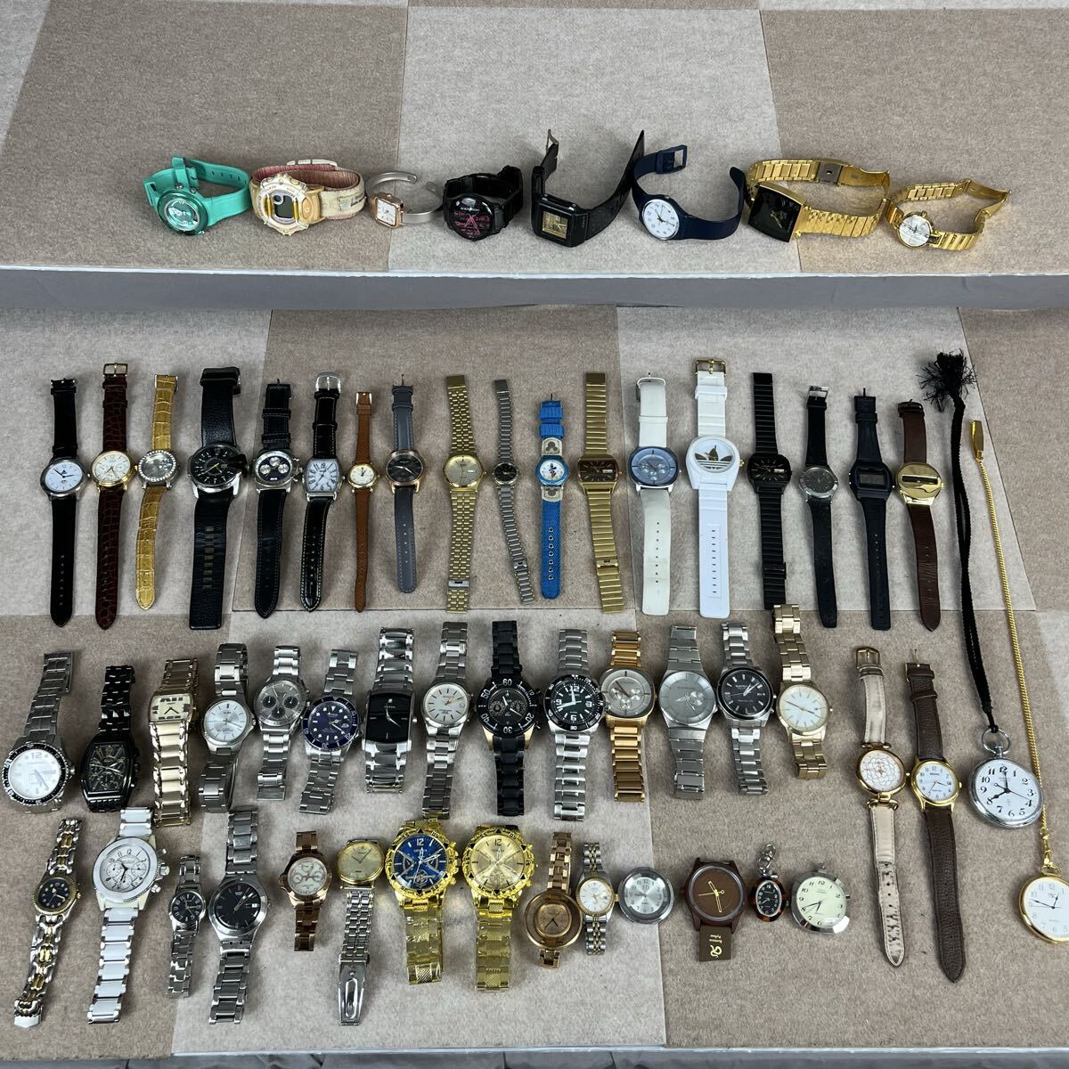 A 腕時計 懐中時計 まとめ 58本 大量 動作品・不動品混在 まとめ売り かわせみ