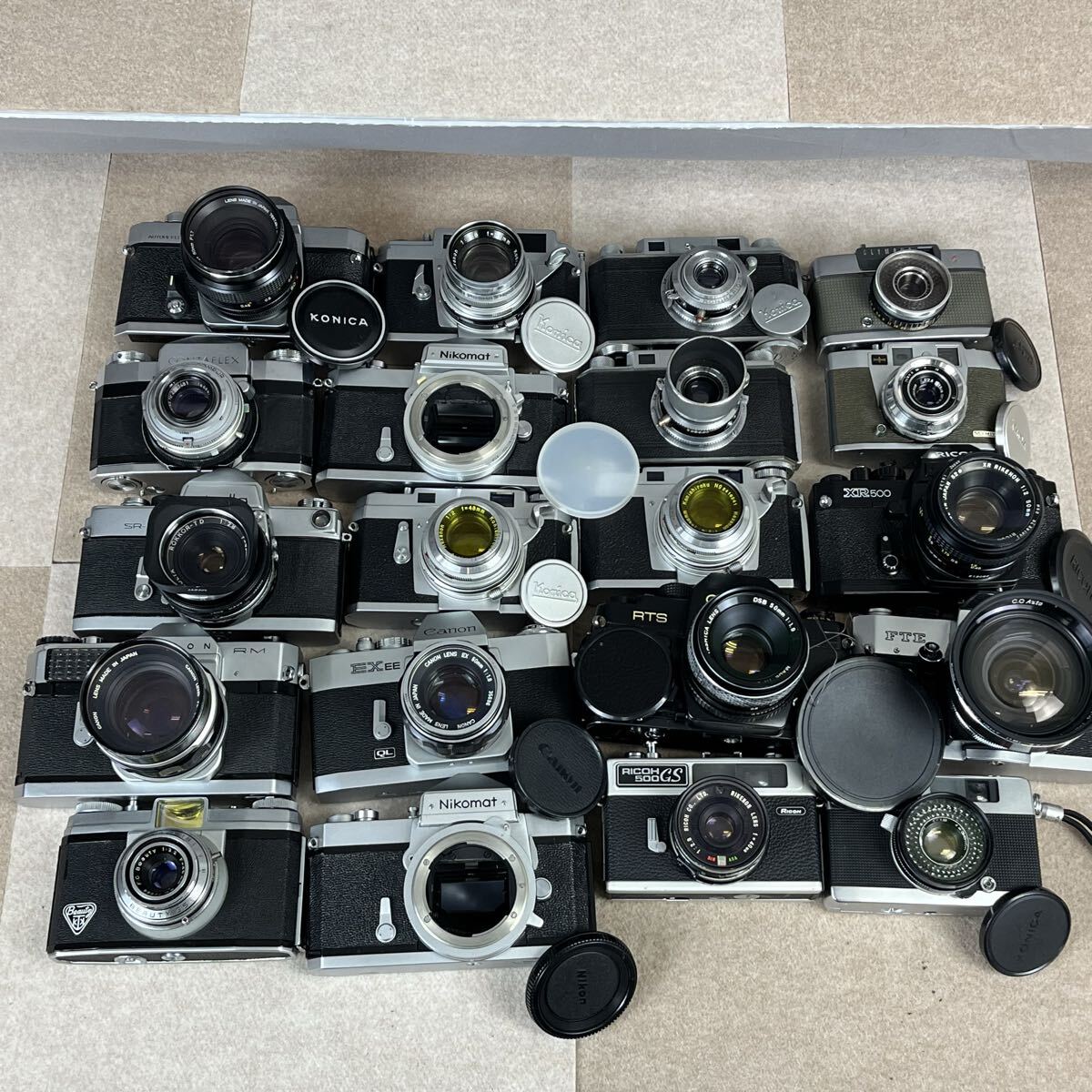 S① フィルムカメラ キャノン リコー など まとめ 20台 大量 レンズ付き・レンズなし混在 まとめ売り かわせみ