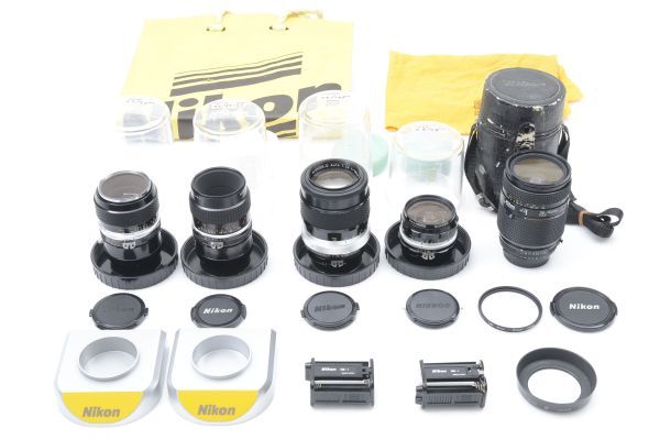 1893-100 コレクター放出品 Nippon Kogaku Nikon Micro-Nikkor 55mm 2.8 AF Nikkor 35-70 MS-1 2個等 ニコン カメラレンズまとめ 同梱不可