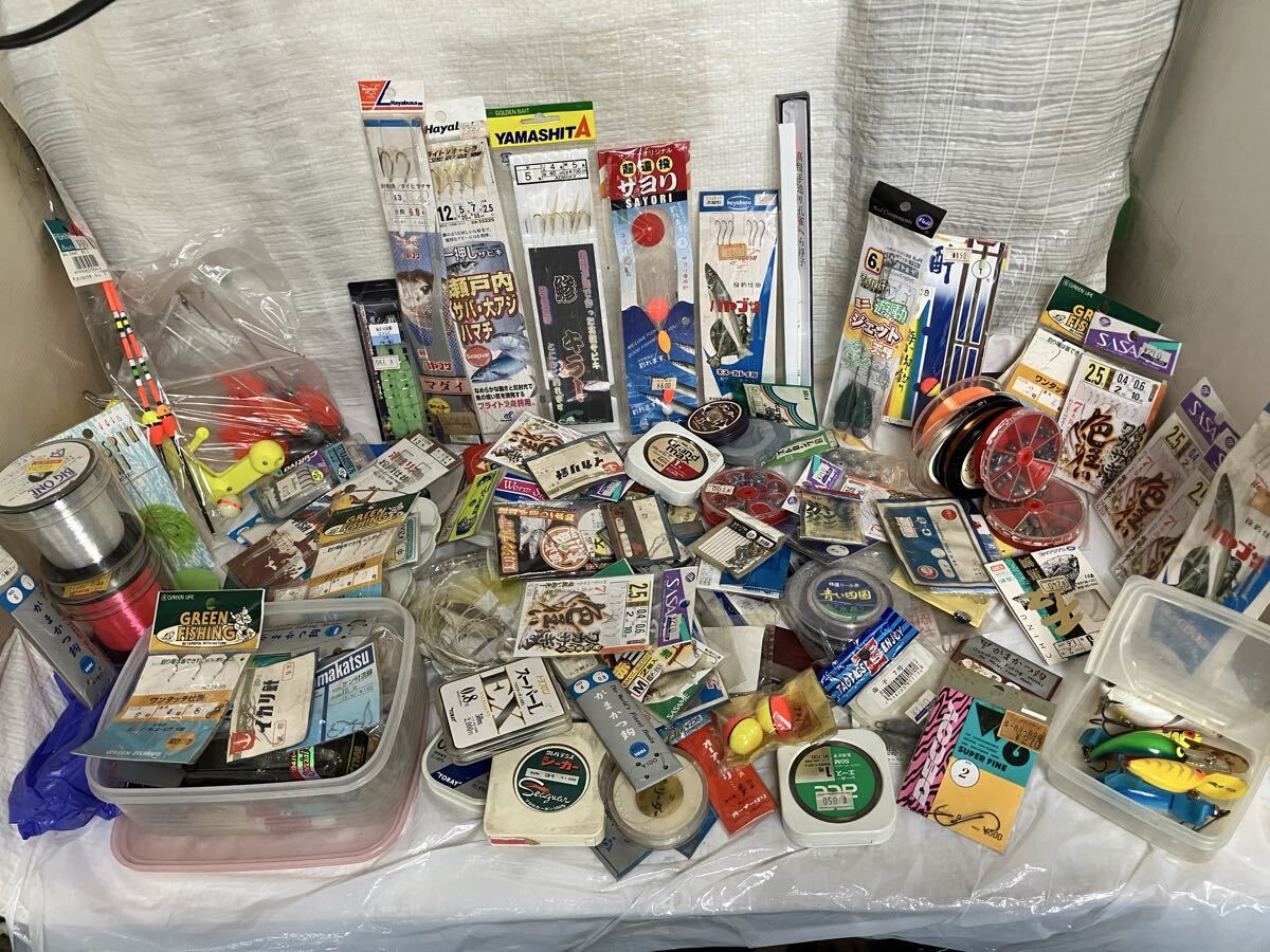 M-⑨ 釣り具 仕掛け 針 浮き 釣り針 糸 オモリ フィッシング ウキ　まとめて大量