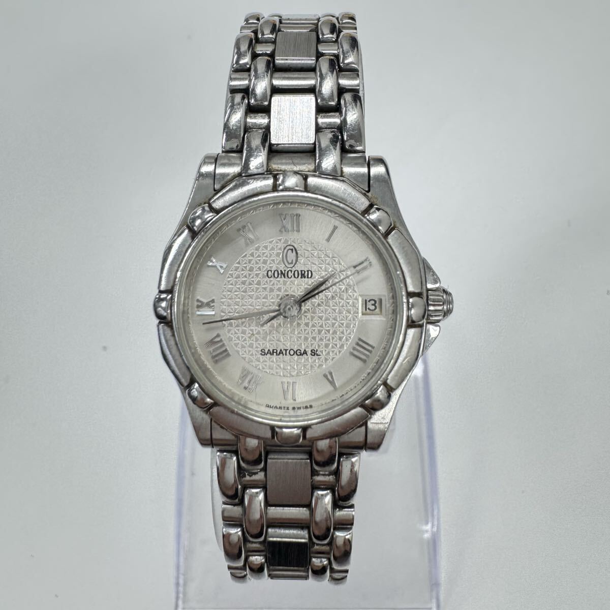 HS260325IM【CONCORD】14-36-275 SARATOGA SL スイス製　高級腕時計　コンコルド サラトガ　レディース　シルバー　ステンレススチール