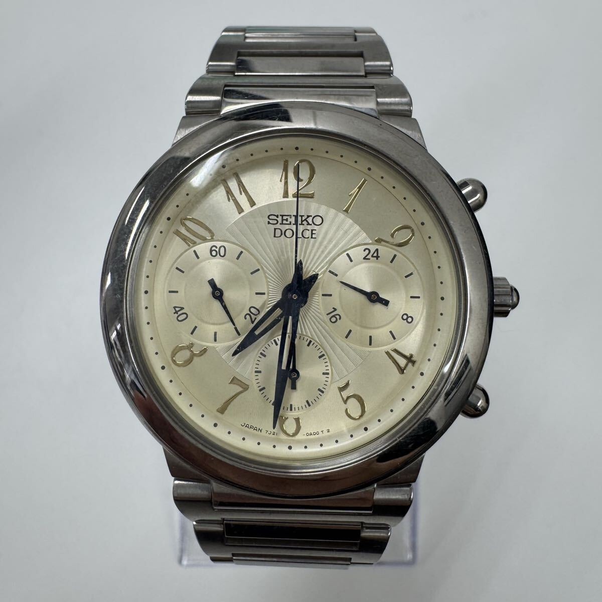 HS260319IM 【SEIKO DOLCE】7J21-OABO セイコードルチェ 腕時計 アナログ クロノグラフ クォーツ シャンパンゴールド メンズ