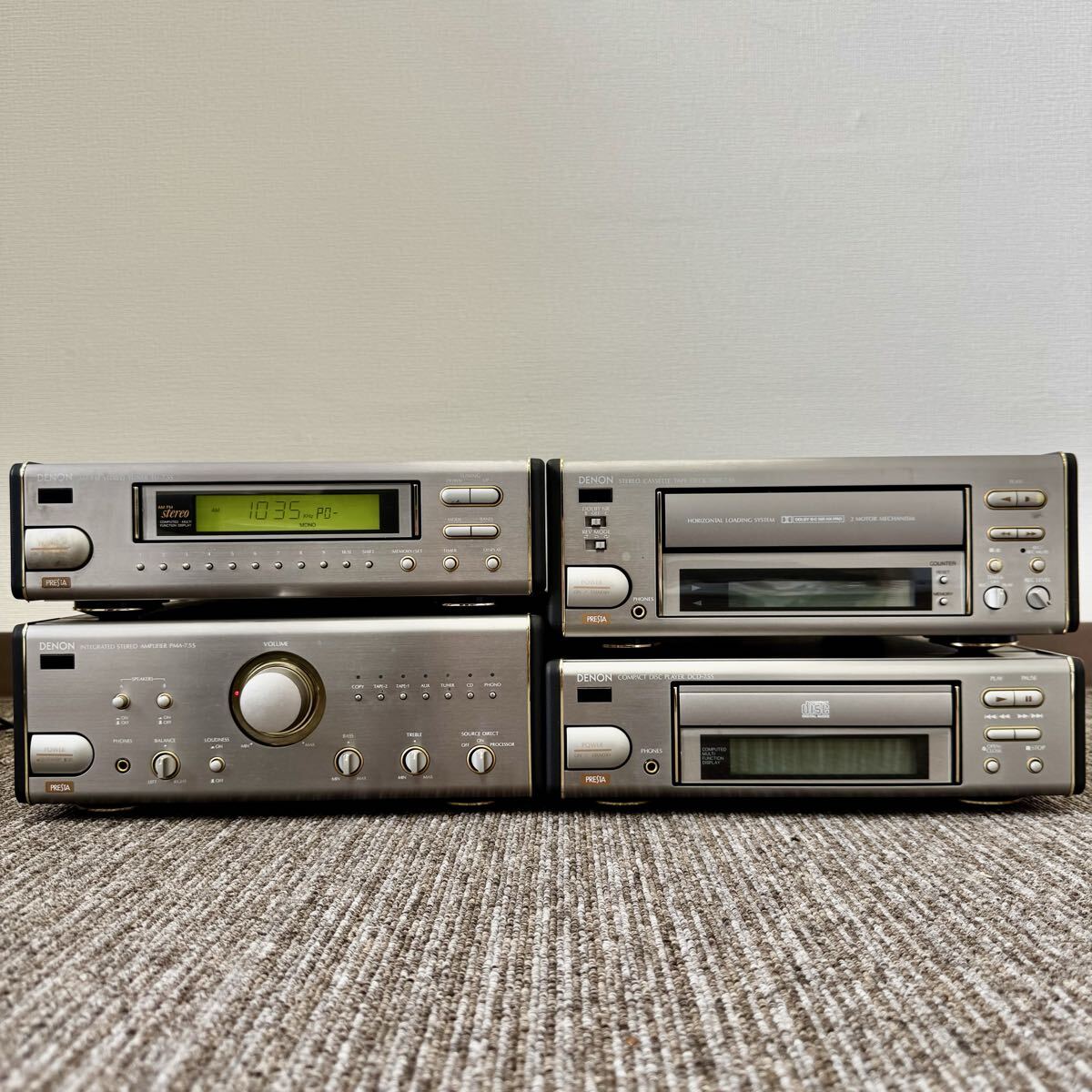 KO260328MN【DENON】デノン コンポ PRESTA（プレスタ）7.5シリーズセット TU-7.5S PMA-7.5S DRR-7.5S DCD-7.5S 通電確認済み