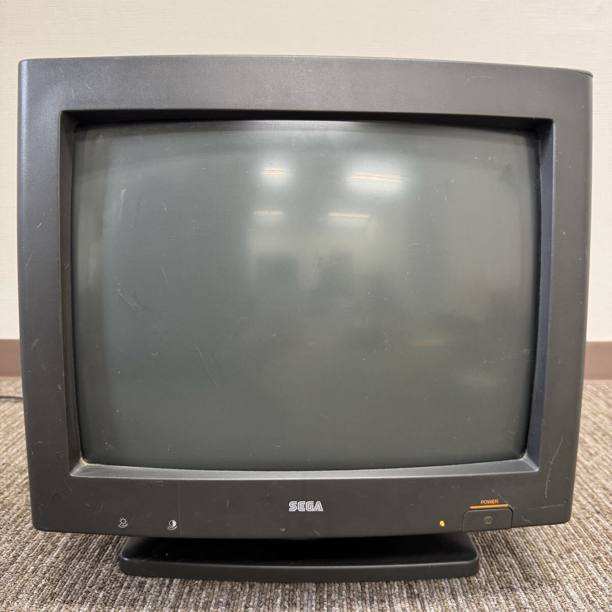 HS260327IS【テラドライブ】HTR-2200 TERADRIVE専用 14インチ カラーモニター セガ SEGA 希少 通電確認済み ブラック