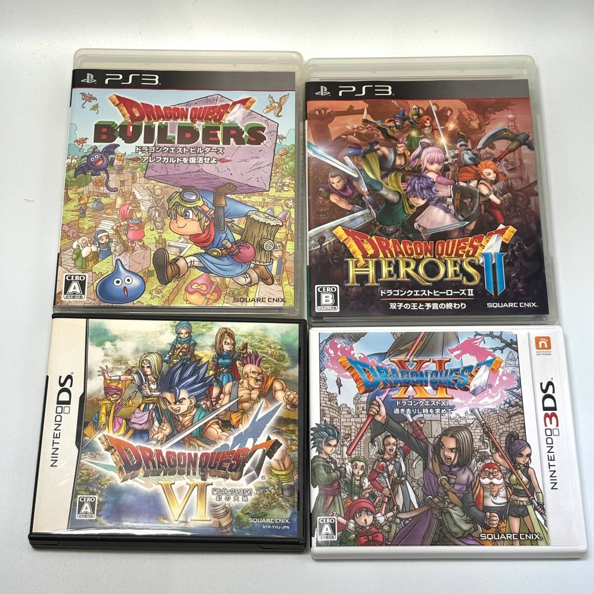 【新53】 ドラゴンクエスト ゲームソフト Ⅵ 幻の大地 ビルダーズ アレフガルドを復活せよ ヒーローズⅡ双子の王と予言の終わり DS 3DS PS3