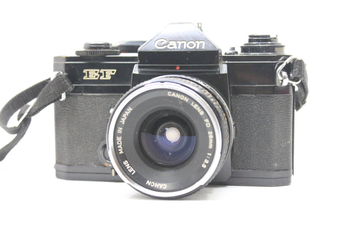 ★良品★ CANON キヤノン EF + FD 28mm F3.5 フィルムカメラ レンズセット！ OK9508