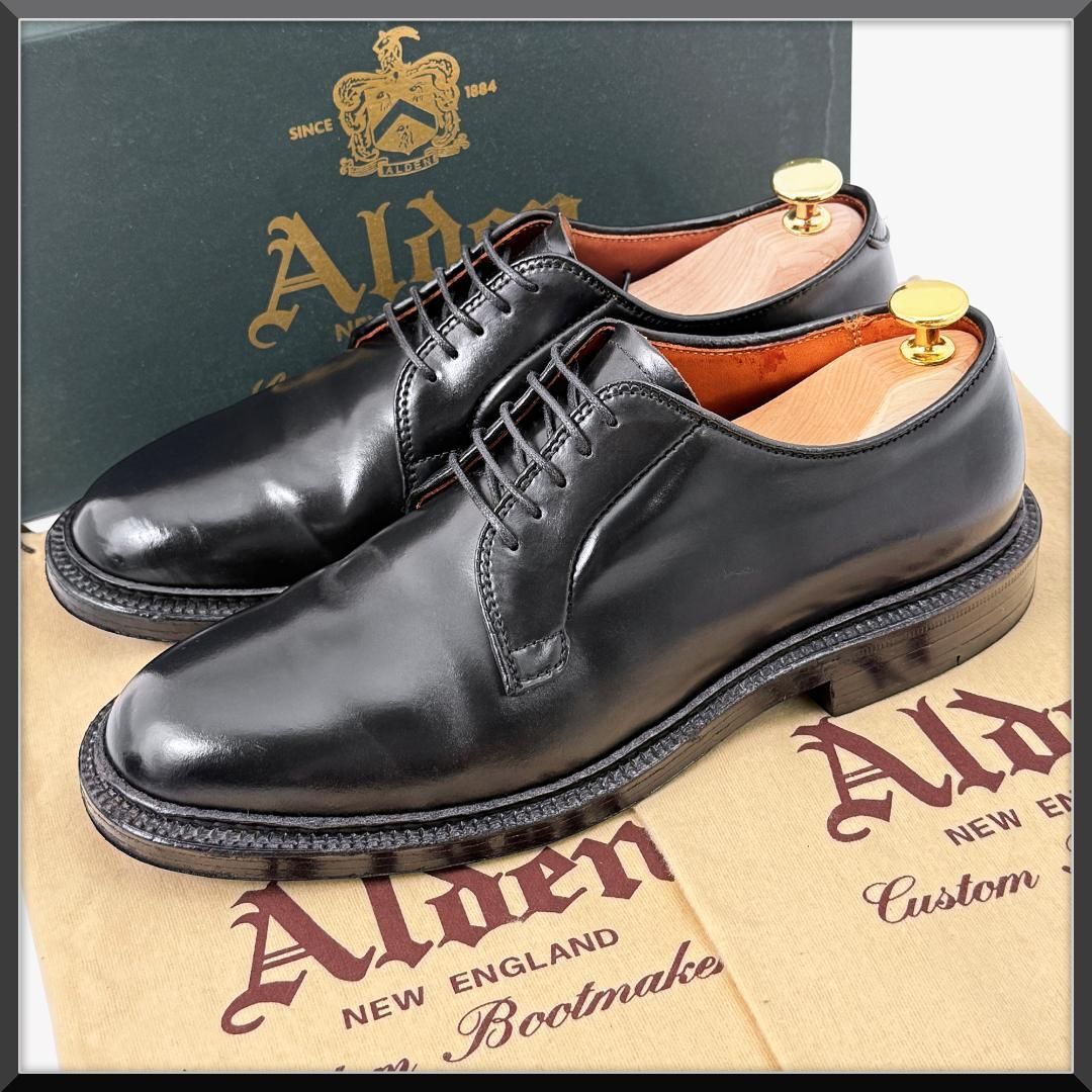 【極美品】オールデン Alden 9901 コードバン ダービーシューズ ビジネスシューズ 革靴 外羽根 黒 ブラック 25㎝ 7
