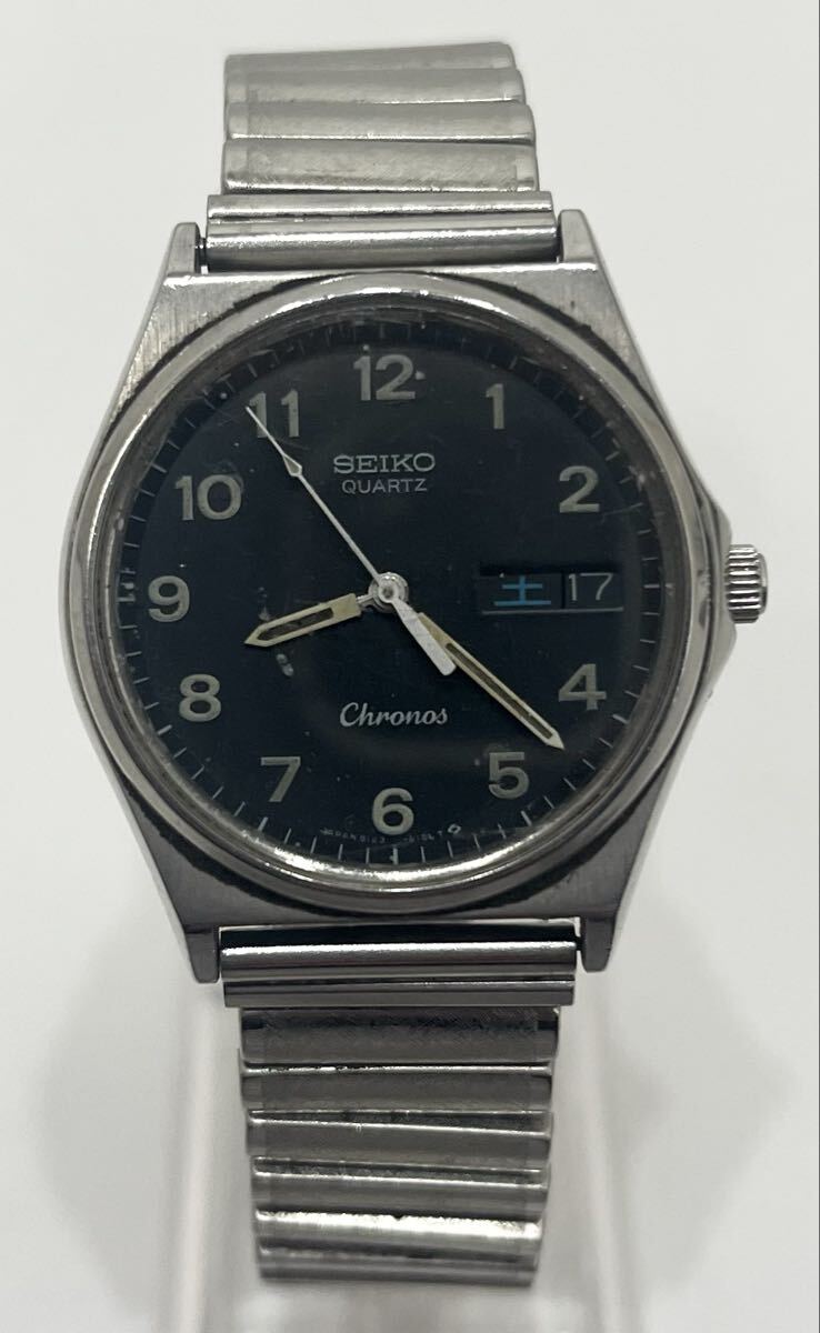 セイコー SEIKO クロノス Chronos クォーツ 3針 デイデイト 8123-6120 男性用 メンズ 腕時計