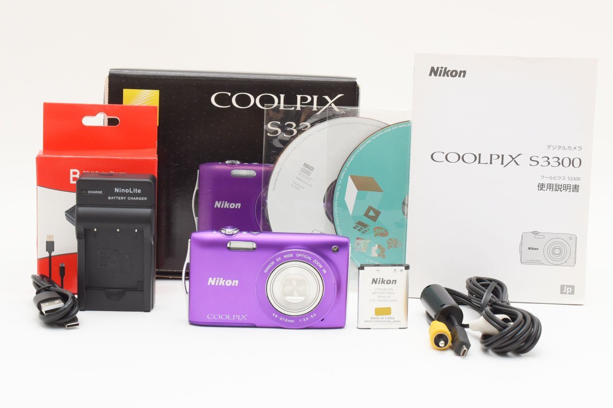 Nikon Coolpix S3300 ニコン クールピクス コンパクトデジタルカメラ 紫 元箱付き