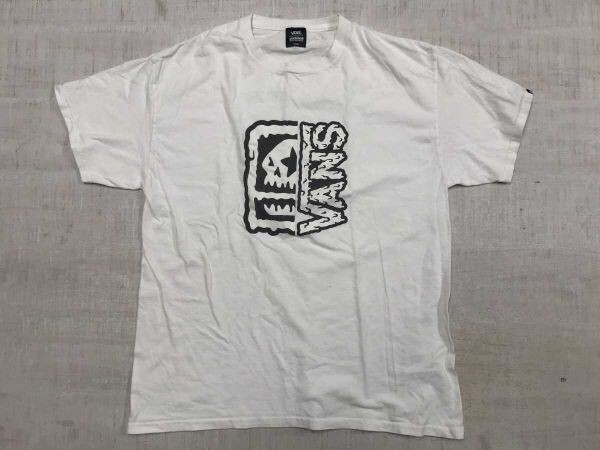 バンズ ヴァンズ VANS MAGICAL MOSH MISFITS マジカルモッシュミスフィッツ エモ サイケ ドロドロスカル 半袖 Tシャツ 白 L メンズ