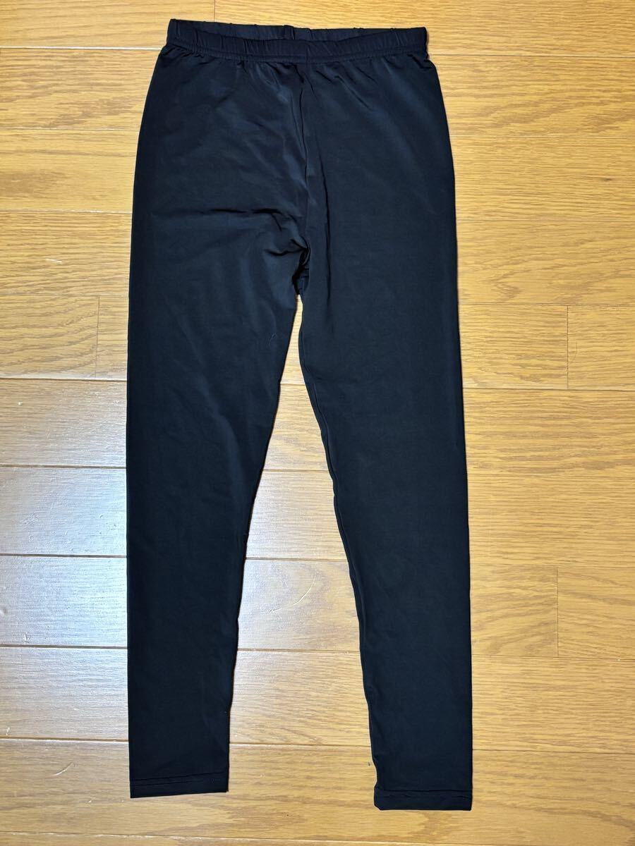 美品 助野株式会社 ツルツル つるつる レギンス スパッツ 135 無地 黒