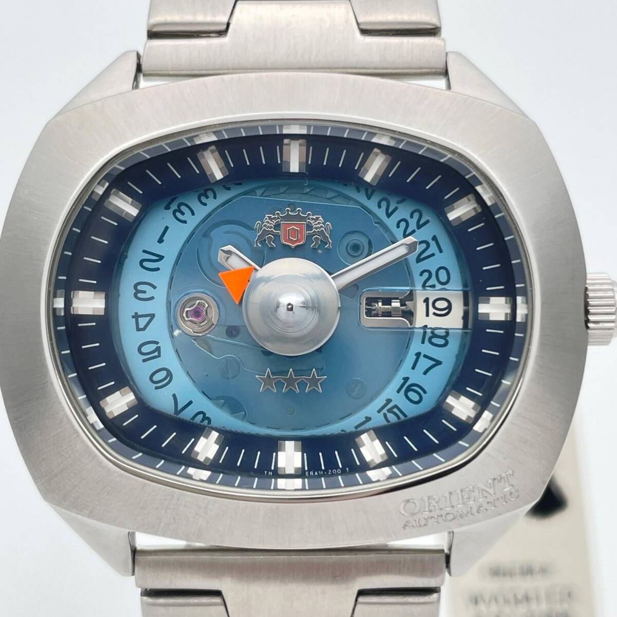 TVオリエント スリースター キャップシリーズ ERAH-C1 WV0341ER 自動巻 タグ 箱付 デッドストック 腕時計 ORIENT 中古 ◆2008