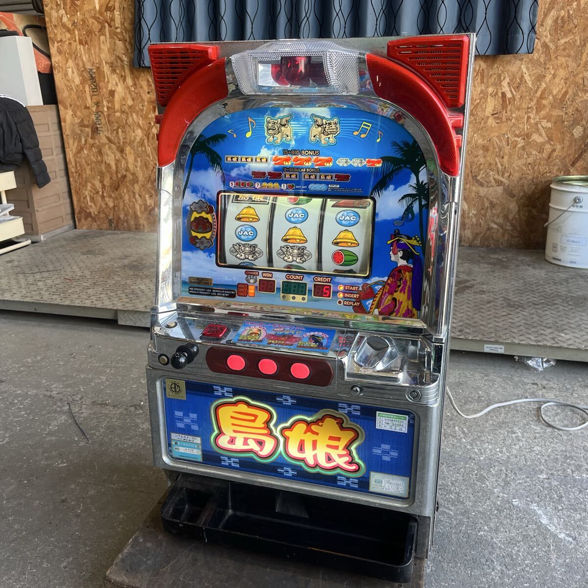 オリンピア 4号機 島娘-30 コイン不要機付 中古品 /パチスロ スロット 実機