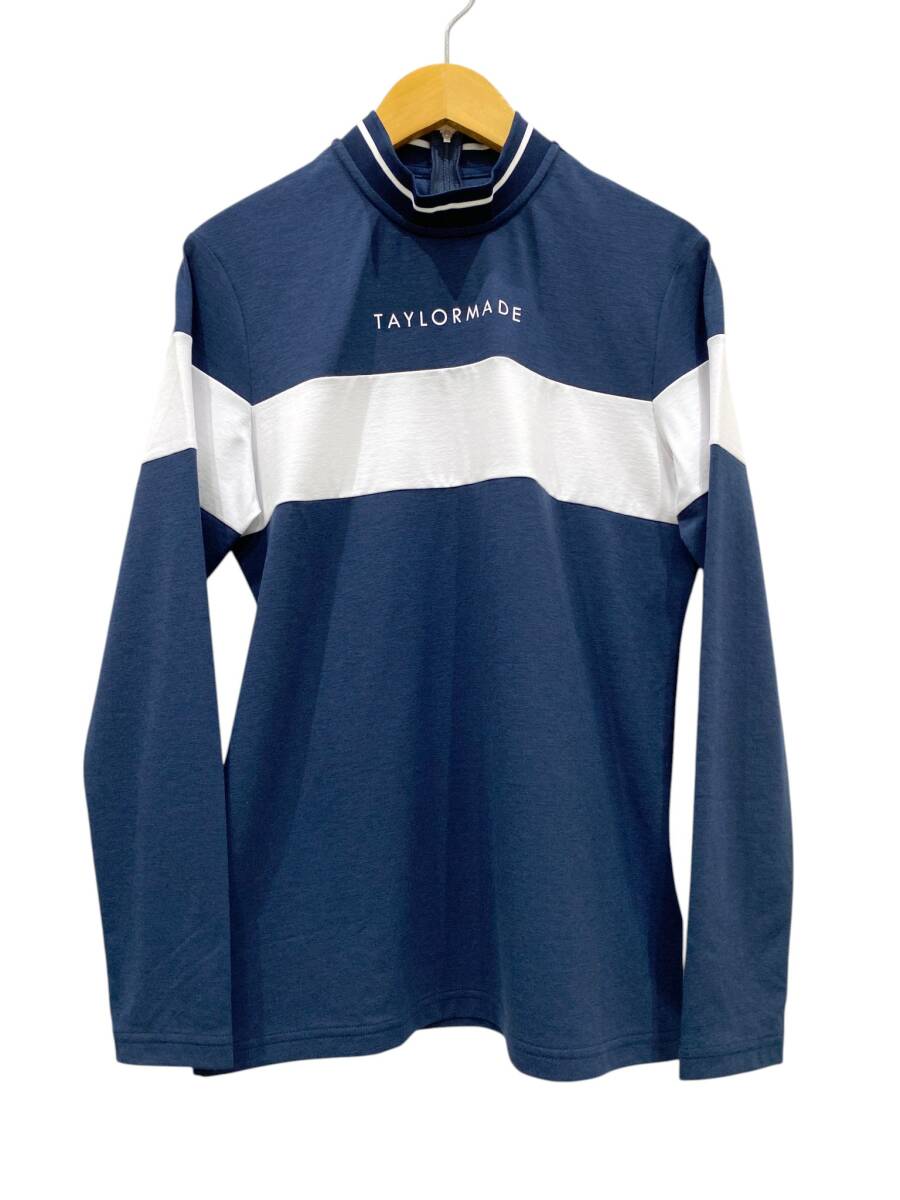 テーラーメイド TaylorMade ゴルフ シャツ ハイネック 長袖 ロゴ ネイビー size L レディース