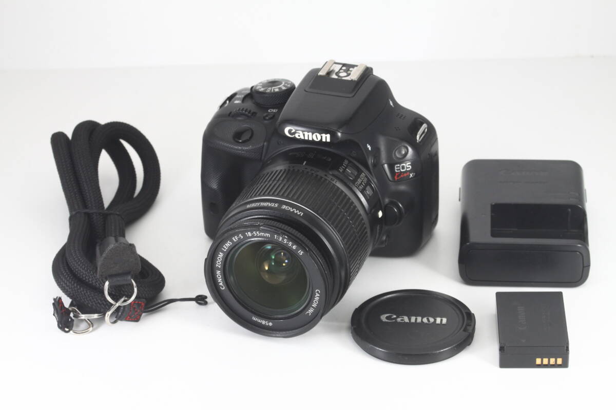 ★美品★ Canon EOS Kiss X7 EF-S 18-55mm F3.5-5.6 IS レンズセット ★完動品★ キャノン #208