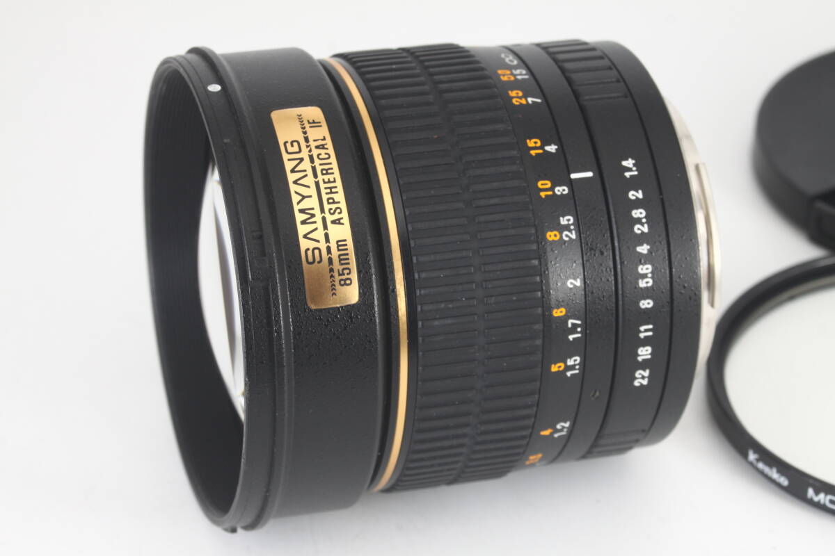 ★超極上美品★ SAMYANG 85mm F1.4 ASPHERICAL IF CANON EFマウント ★完動品★ キャノン #117