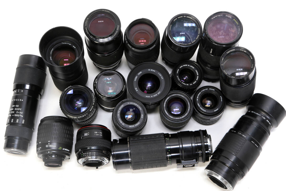 ★ジャンク Canon Nikon SIGMAなど　AF・MFレンズ まとめて #649-1