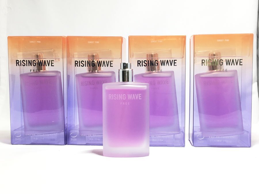 未使用！5点セット RISING WAVE FREE ライジングウェーブ フリー サンセットピンク オードトワレ 50ml 日本製１点蓋・箱なし ユニセックス