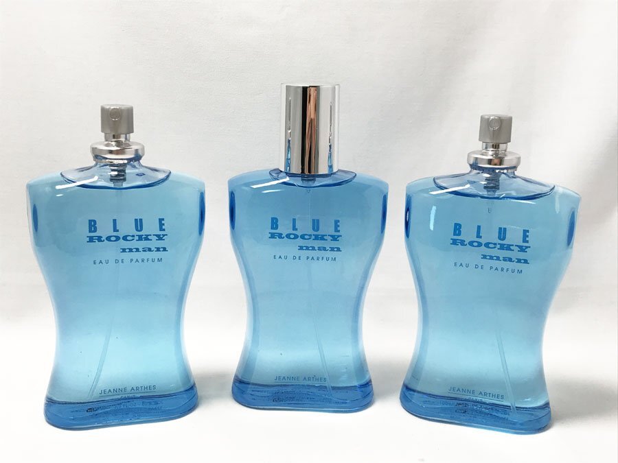 ◆未使用！ 香水3点セット JEANNE ARTHES ジャンヌ アルテス ロッキーマンブルー オードパルファム EDP 香水 100ml キャップ無し２点