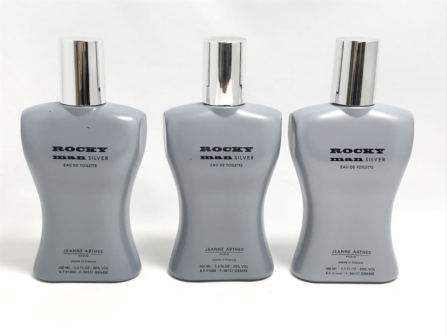 ◆未使用！ 香水3点おまとめ ROCKY MAN ロッキーマン シルバー JEANNE ARTHES ジャンヌアルテス オードトワレ 100ml フランス製 香水