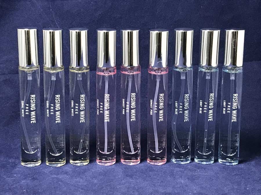 ◆未使用！香水9点おまとめ RISINGWAVE ライジングウェーブ フリー コーラルホワイト ・サンセットピンク・ライトブルー オードトワレ 8ml