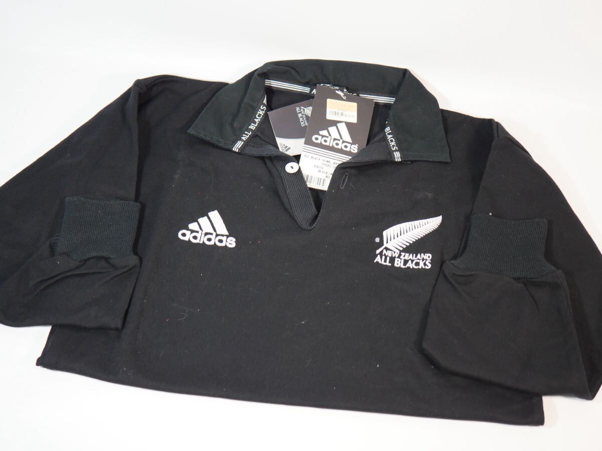 【41-31イ済】 adidas アディダス ALL BLACKS ラグビー オールブラックス 長袖 サイズ10 未使用