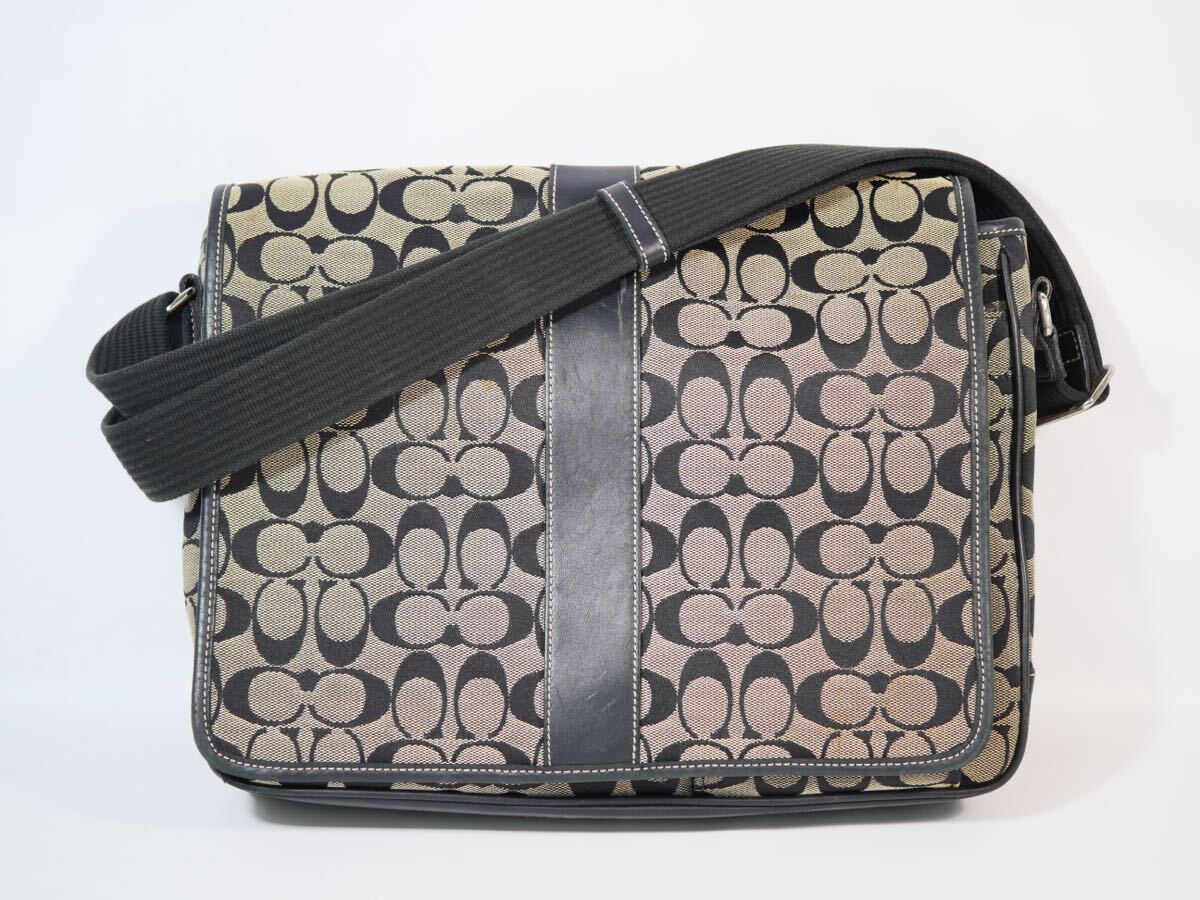 【41-30イ済】 COACH コーチ シグネチャー ショルダーバッグ 斜め掛け