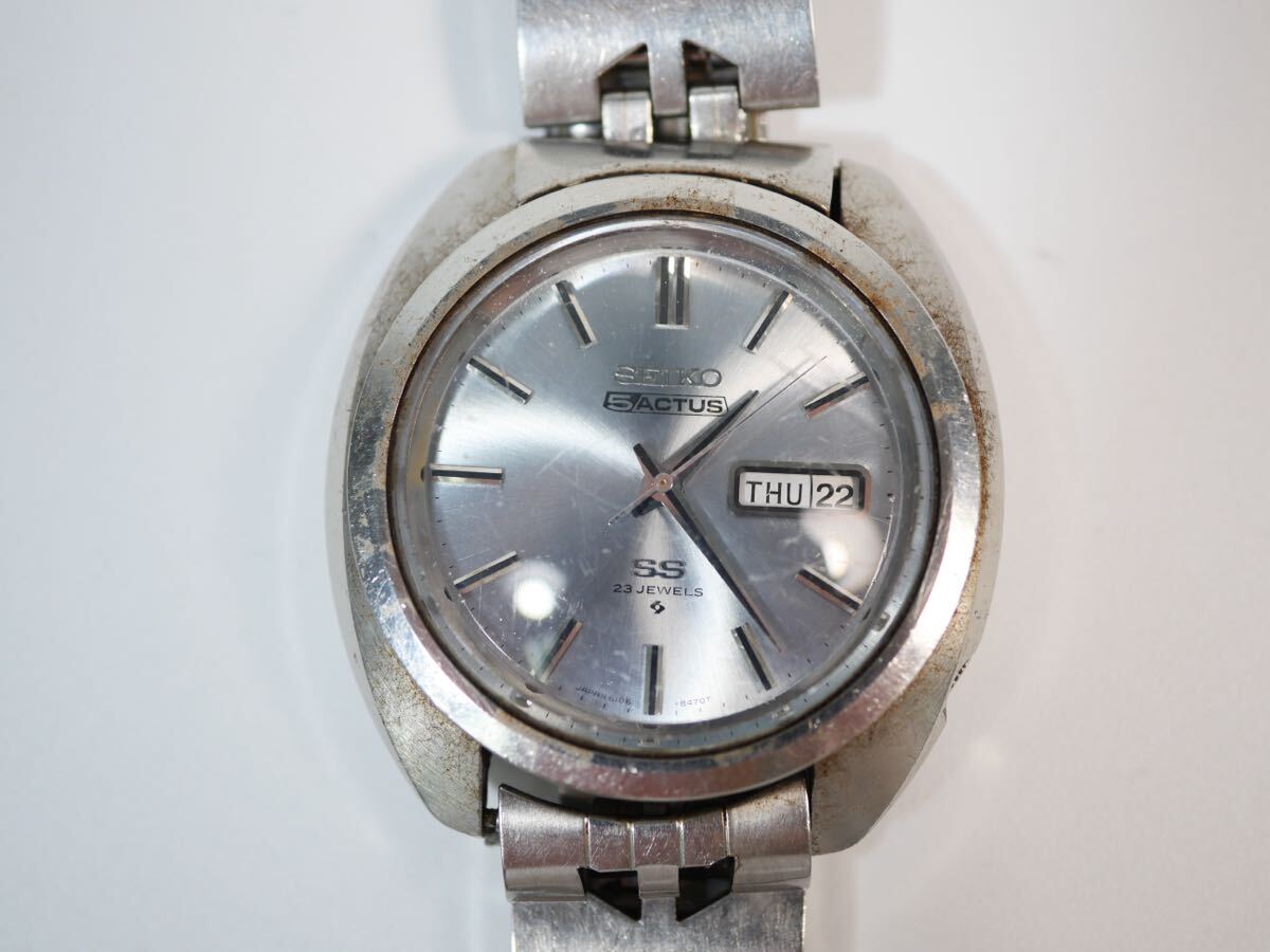 【41-3イ済】SEIKO セイコー 5 ACTUS SS 23JEWELS 6106-8440 自動巻き 腕時計 自動巻き動作確認済み