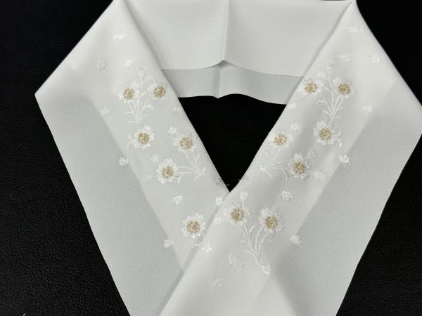 ▼三作▼礼装用　刺繍半衿　洗濯OK 　S87