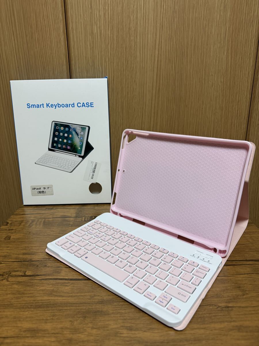【最終値下げ】【美品】Smart Keyboard CASE iPad 9.7インチキーボード Bluetooth ケースとキーボードセット ピンク　J-787
