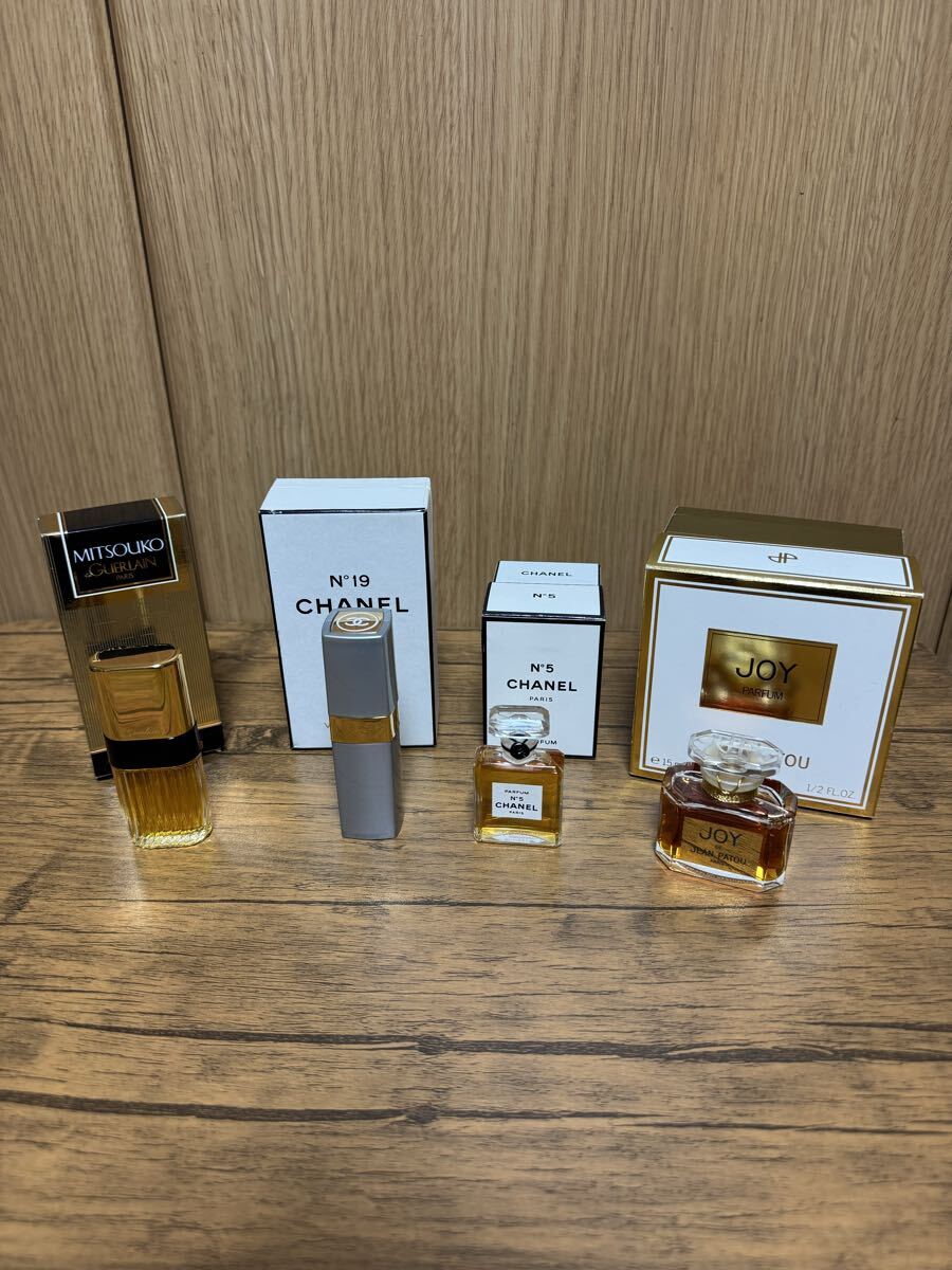 【まとめ売り】 CHANEL N°5 シャネル N°19 7ml 香水 Guerlain ミツコ 8ml パルファム JOY de JEAN PATOU 15ml パルファム J-816
